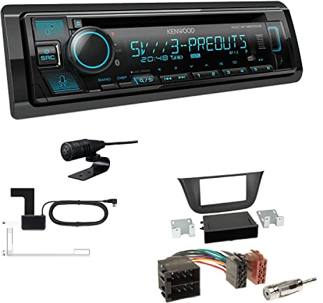 Kenwood KDC-BT960DAB 1-DIN Autoradio CD-Tuner mit Bluetooth Digitalradio DAB+ inkl. Einbauset passend für Iveco Daily VI ab 2014 schwarz