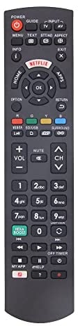 Replacement Universal Remote Control Works with All Panasonic TV Smart TV for Panasonic Viera HDTV LCD LED Smart TV with Netflix / My App / Viera Link