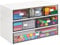 Stackable Desk Organizer with 6 Drawers, VASZOLA 3 Tier Plastic Desk Storage Box Desktop Drawers, Detachable Makeup Storage Office Stationery Supplies Organizer for Desk Office School Home
