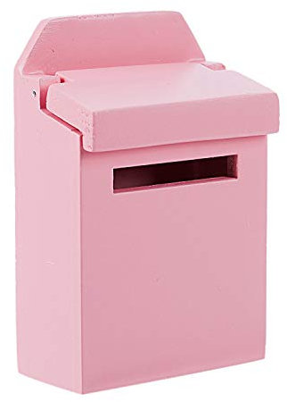 GOSER 1/12 Briefkasten Puppenhaus Miniatur Fee Garten Dekor Rosa