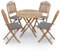 XIAOGUANG 5-TLG. Garten-Essgruppe mit Kissen, Gartentisch Mit Stühlen Set, Gartenmöbel Set, Sitzgarnitur Garten, Sitzmöbel Garten, Gartensitzgruppe, Klappbar Bambus