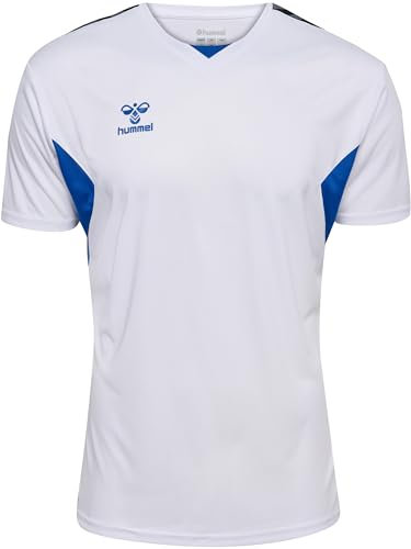 hummel Herren Hmlauthentic Pl Jersey S/S Shirt, White/True Blue, XL EU