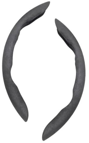 OscitY 2 Stück Auto Fell wenden Lenkradhüllen, Für Porsche 718 911 Boxster Cayenne Cayman Macan Panamera Taycan Antirutsch Komfort Atmungsaktiv VerschleißFeste Lenkradschutz Zubehör,C/Grey