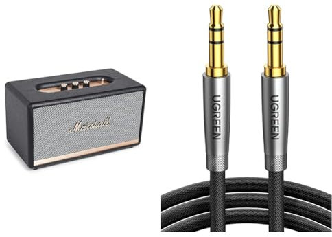 Marshall Stanmore II Bluetooth Altoparlante, senza fili Casse Nero & UGREEN Cavo Aux 3.5mm Maschio HiFi Stereo Cable Audio Mini Jack Nylon Intrecciato per Cuffie