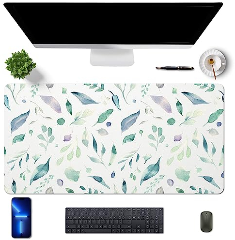 MAYCARI Schreibtischunterlage 60x30 cm PU Leder Rutschfeste Schreibtischmatte Office Mauspad Große Unterlagenmatte für Laptop Personalisierter Tischunterlage