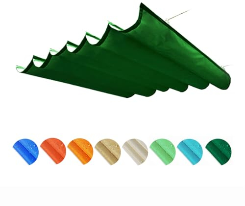 XPLKQXE Vele Ombreggianti A Onda Retrattile su Misura, Copertura Ombreggiante Pergola All'aperto, Tenda da Sole Sostituzione Impermeabile Resistente Ai Raggi UV