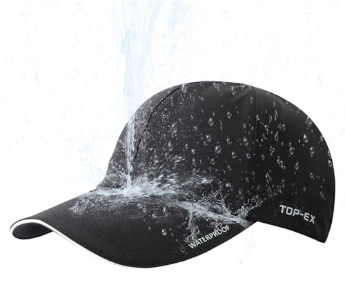 TOP-EX XL/XXL Unisex wasserdichte Allwetter Cap, Sonnenregen Schutz Baseball Cap für Laufen