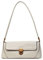 Quirkademy Schultertasche aus PU Leder, Achseltasche Handtasche Klein für Damen Mädchen, Y2K Shoulder Bag Vintage Handtasche Damen, Umhängetasche für Reise Büro Geschenk - Weiß