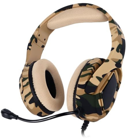Vikye Wired Gaming Headset,M1 Clear Sound Output Over Ear Headphone,Gaming Headset with Microphone for PC Computer,Camouflage Color (Desert Camo)