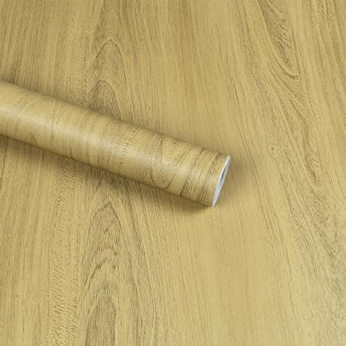 Abyssaly Vinilo Adhesivo Muebles Madera, Vinilo Marron Mate Efecto, Papel Adhesivo para Muebles Autoadhesivo Impermeable Decorativo Cocina, Encimera, Puertas, Mesa 60cm X 500cm