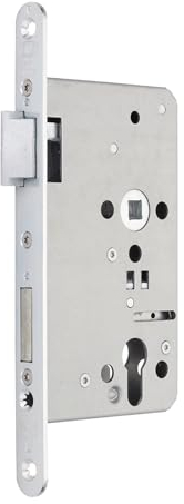 BKS Panikschloss mit Wechselfunktion E B-1201, Profilzylinder, Dornmaß 65 mm, Stulp 20 mm, DIN Links, Entfernung 72 mm, Lochung Vierkant 9 mm, 2-tourig für Holz- oder Stahltüren