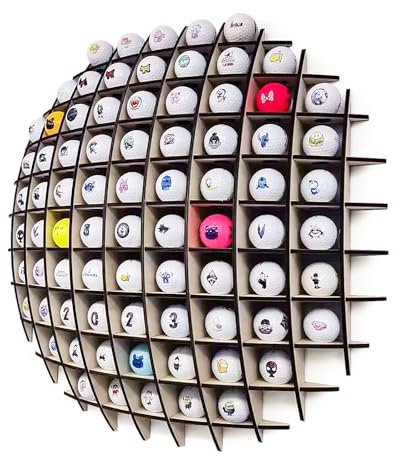 KBKJYYGS Golfball-Vitrine in Form eines Balls, Golfballhalter bietet Platz für bis zu 78 Golfbälle, ideal für Sammler