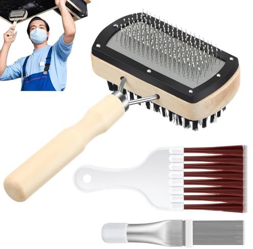 Pulitore per bobine di aria condizionata, pulitore di ventilazione aria condizionata, kit di pulizia CA 3 pezzi, spazzola per la pulizia della bobina, kit di pulizia 'aria condizionata, ce