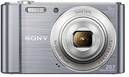Sony DSC-W810 Camera Silver 20.1MP, 6x Zoom 2.7LCD (Renewed)