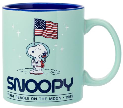 Silver Buffalo Peanuts Keramiktasse First Beagle on the Moon mit Snoopy, 590 ml