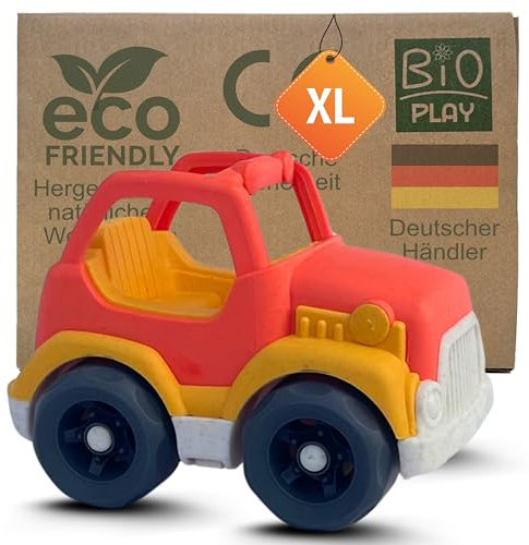 BIOPLAY® Jeep | Bio Kunststoff | Nachhaltiges Spielzeug ab 1 Jahr für Jungen und Mädchen | Indoor und Outdoor Geländewagen | SUV |Offroader | Geländefahrzeug | 4x4