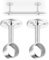 Curtain Pole Brackets, Ceiling Curtain Pole 32mm Heavy Duty Curtain Rod Bracket Wardrobe Rail Bracket Curtain Rails and Fittings for Bathroom Balcony Kitchen Cupboard