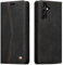 QLTYPRI Wallet Case for Samsung Galaxy A56 5G, Vintage PU Leather Folio Case with Card Slots Kickstand Magnetic Closure Shockproof Flip Phone Cover for Samsung A56 5G - Retro Black