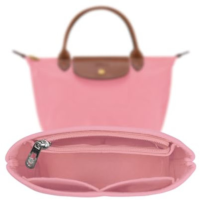 LUOJINYI Organiseur pour sac Longchamp, grand organiseur de sac pour femme, rose, taille unique