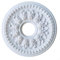 HOHOVYVY Stuckrosette Decke,Deckenrosette,PU Deckenleuchtenabdeckung Rund 26cm/35cm Weiß Dekorative Deckenventilator Lampenverkleidung(26cm)