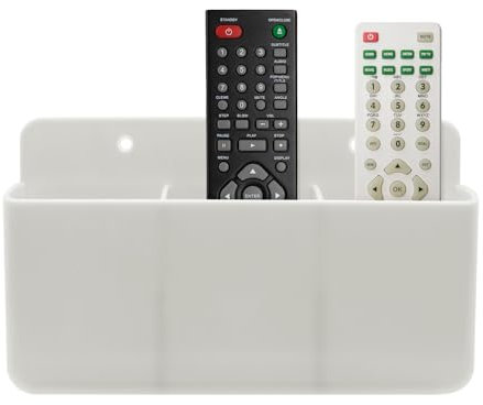 Piuluvor® Wandhalterung Fernbedienung Halterung 3 Slot Fernbedienungshalter Selbstklebender Fernbedienung Halter Weiß Fernbedienungshalterung für Home Office
