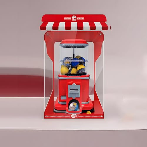 Acrylic Display Box for Le-Go for 21358 minifigure capsule machine Model-Transparent Dustproof Storage Display Case,Customizable Box(No Model)