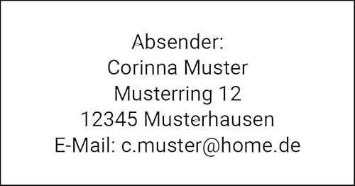 Adressaufkleber, personalisierte Adressetiketten. 120 Stück | 48x25 mm | kleine, individuell anpassbare Etiketten mit Wunsch-Text. Personalisiert. Aufkleber für Namen, Adressen und Absender