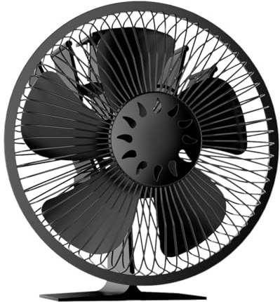 Ventile pour brûleurs bois - poêle non électrique sans effort, souffleur à chaleur, conception de fonctionnement silencieux, lames métalliques | Ventilateur pour chauffage