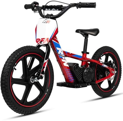 Sinaopus Elektro Motorrad Kinder, Elektro Laufrad mit 250W Mittelmotor, 3 Geschwindigkeitsmodus, 25KM Lange Reichweite, 12 Zoll Reifen, 24V 124.8Wh Batterie