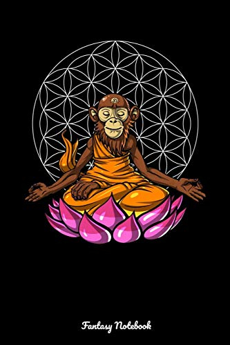 Fantasy Notebook: Monkey Buddha Zen Yoga Notebook