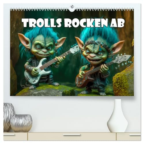 Trolls rocken ab (hochwertiger Premium Wandkalender 2026 DIN A2 quer), Kunstdruck in Hochglanz: Kobolde machen Musik (CALVENDO Spass)