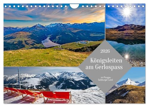 Königsleiten am Gerlospass (Wandkalender 2026 DIN A4 quer), CALVENDO Monatskalender: Schöne Impressionen auf der Grenze zwischen Tirol und Salzburg (CALVENDO Natur)