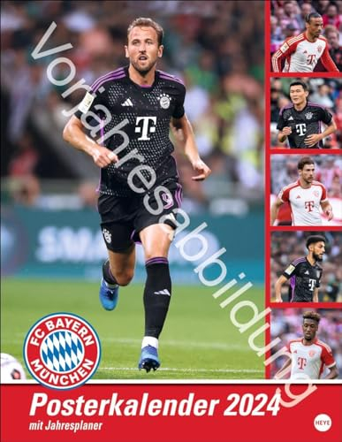 FC Bayern München Posterkalender 2025: Wandkalender mit den besten Spielerfotos des FC Bayern. Toller Kalender für Fußballfans. 34 x 44 cm. (Bundesliga Kalender Heye)
