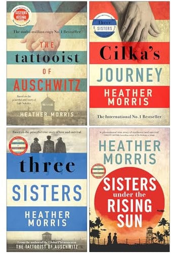 Foblit ltd Heather Morris Collection 4er-Bücher-Set (Der Tätowierer von Auschwitz, Cilkas Reise, DREI Schwestern & [Hardcover-Ausgabe 'Schwestern unter der aufgehenden Sonne')