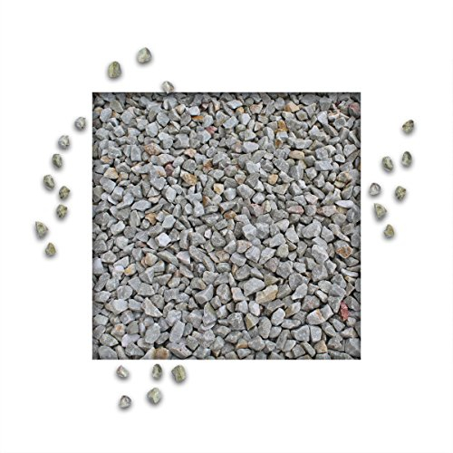 Kieskönig 25 kg Splitt Quarzit Grau Ziersplitt Deko Dekoration Splitt Zierkies Körnung 8/11 mm