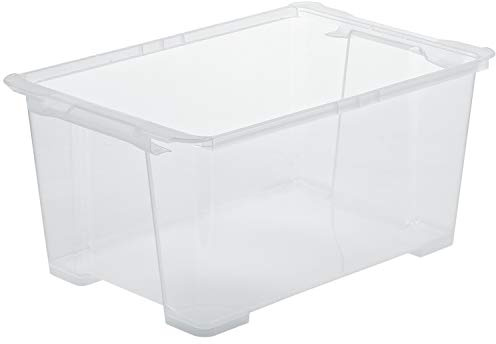 Rotho Evo Easy Aufbewahrungsbox 44l, Kunststoff (lebensmittelecht) BPA-frei, transparent, 44l (58,3 x 39,2 x 27,7 cm)