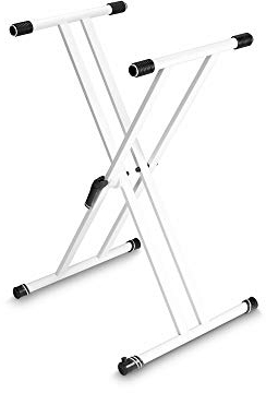 Gravity KSX 2 W - Supporto tastiera a X, doppio, bianco