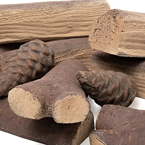 11-teiliges Keramikholz-Set für Ihren Bio-Ethanol Kamin oder Gelkamin Keramik Holz