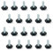 Emuca 2020205 Pied de Nivellement pour Meubles, Filetage M6x25mm, Paquet de 20
