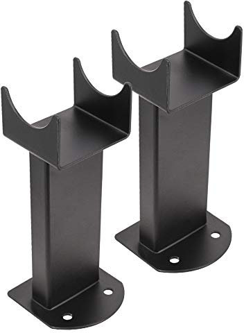NRG Floor Mounting Radiator Leg Kit for Oval Column Designer Radiator Black