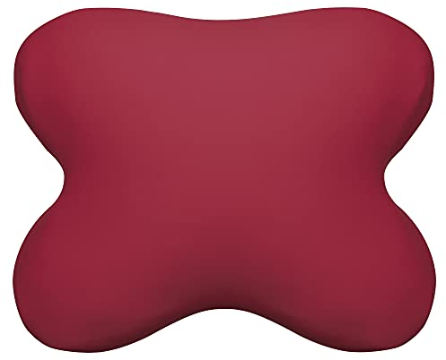 Edda Lux Bezug passend für Tempur OMBRACIO Schlafkissen, 60/56 x 50/48 cm, formbeständiger Jersey Kissenbezug für Schmetterlingskissen, aus 100% Baumwolle, in Karmin