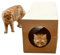 CATMAT Katzentunnel-Spielzeug, groß, robust, braunes Papier, für den Innenbereich, zusammenklappbar, für Kätzchen, kleine Hunde, Welpen, Kaninchen, Röhre, Knistergeräusch, 30 cm Durchmesser, lustig