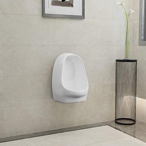 Festnight Wall Hung Urinal with Flush Valve Ceramic White