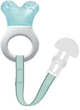 MAM Mini Cooler & Clip, Dentaruolo Refrescante y Clip, Mordedor, Azul