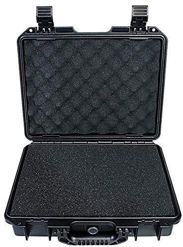 AxiGear Wasserdichter Hartschalenkoffer mit anpassbarem Schaumstoffeinsatz, 35,6 x 30,5 x 10,2 cm