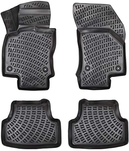ELMASLINE 3D Gummimatten Set für Audi A3 2012-2020 | Extra hoher Rand Fußmatten - Zubehör