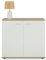 IDIMEX Buffet Chicago Commode Meuble de Rangement en mélaminé décor chêne Sonoma et Blanc, avec 2 Portes
