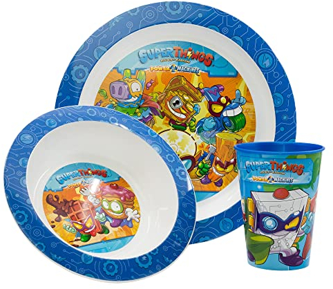 Stor SET MICRO KIDS 3 PCS (PLATO, CUENCO Y VASO 260 ML) SUPERTHINGS 2021, (20349)