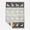 JOWOLLINA Wendedecke Wolldecke Plaid Kuscheldecke Öko-Wolle 135x205 cm (Hirsch Beige/braun)