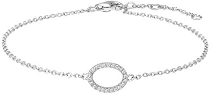 JC Trauringe Damen Armband Emily oval mit Zirkonia in 925 Sterling Silber Armkette Schmuck